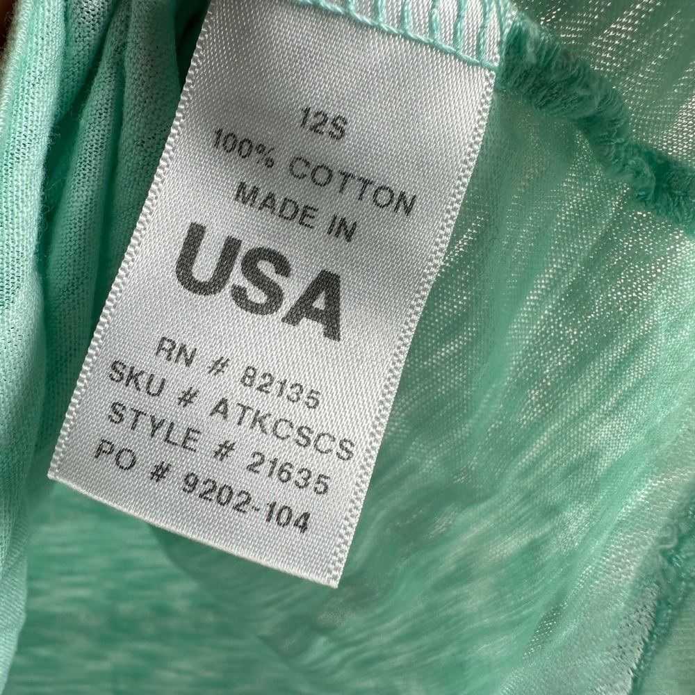 Fresh Produce Sanibel Classic Stripe Tank Top Mint Green White Cotton Large NWT - Picture 5 of 6